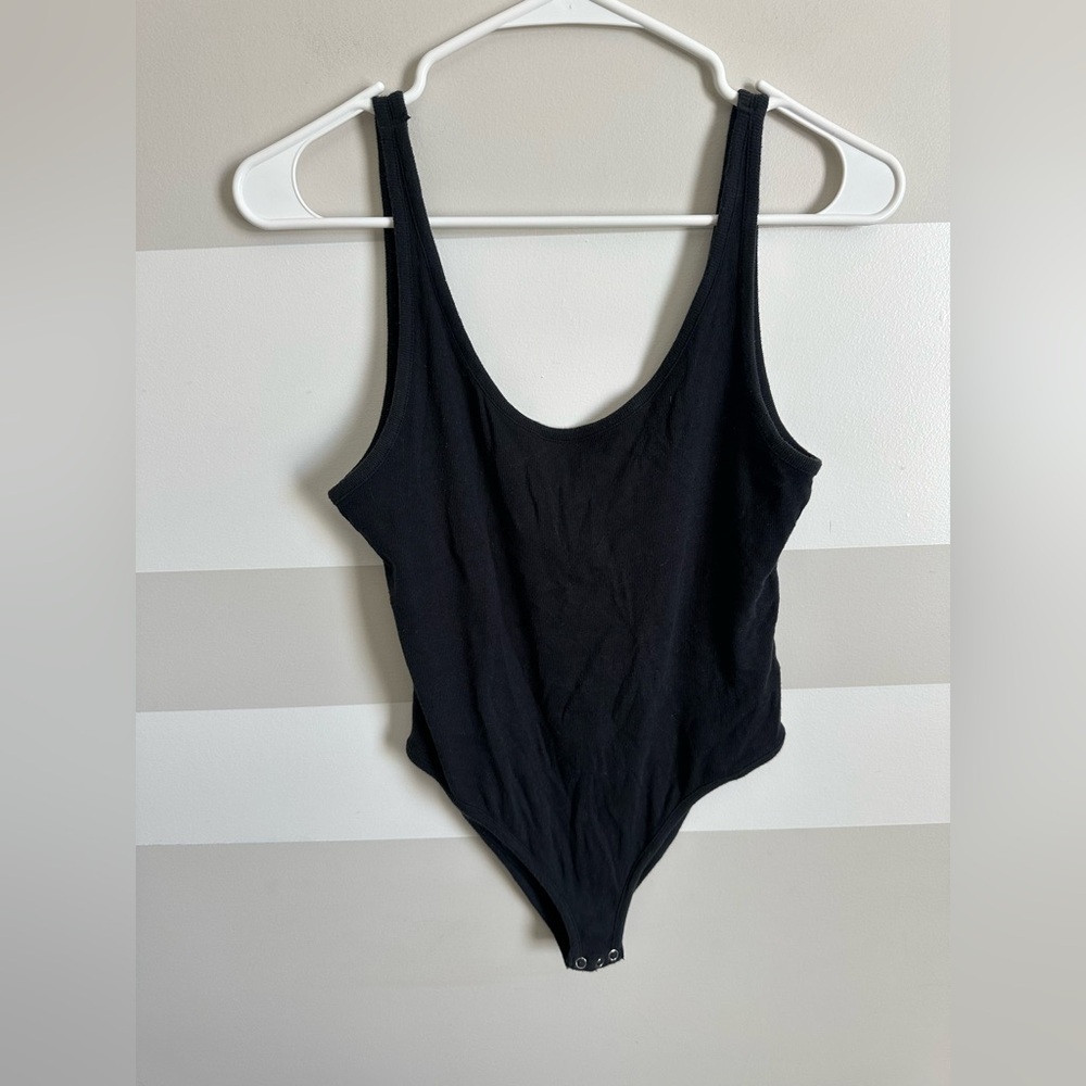 Free People Black Bodysuit